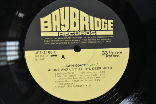 John Coates, Jr [존 코츠 주니어] ‎- Alone And Live At The Deer Head - 중고 수입 오리지널 아날로그 LP