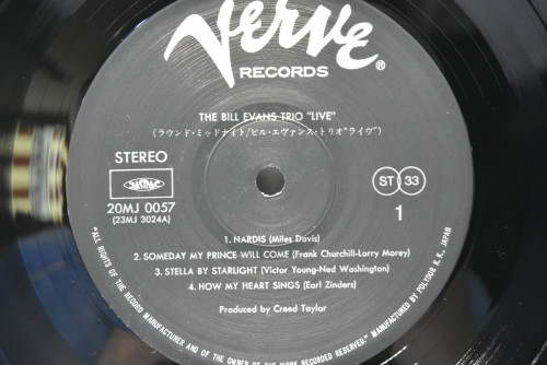 The Bill Evans Trio [빌 에반스] ‎- &quot;Live&quot; - 중고 수입 오리지널 아날로그 LP