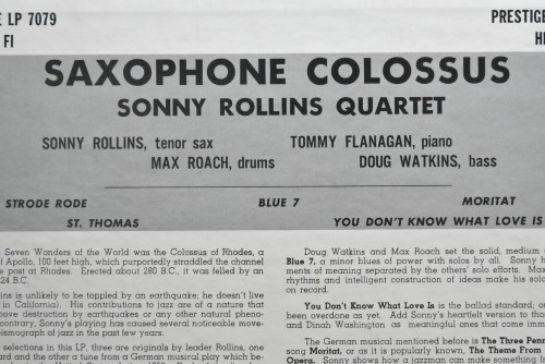 Sonny Rollins [소니 롤린스] ‎-  Saxophone Colossus - 중고 수입 오리지널 아날로그 LP