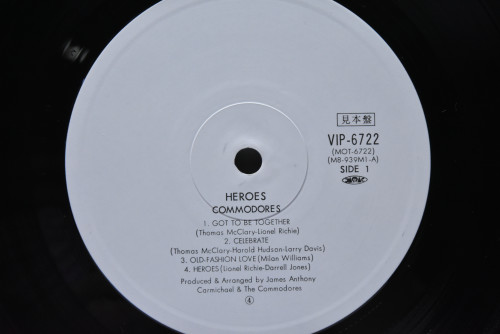 Commodores [코모도스] - Heroes (PROMO) ㅡ 중고 수입 오리지널 아날로그 LP