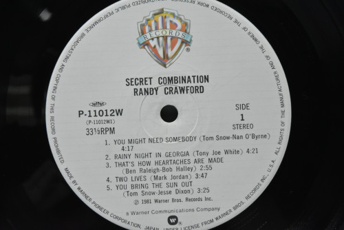 Randy Crawford [랜디 크로포드] - Secret Combination ㅡ 중고 수입 오리지널 아날로그 LP