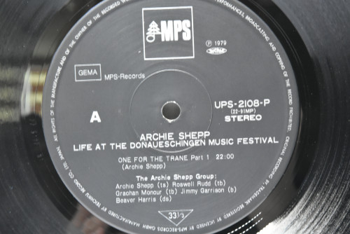 Archie Shepp [아치 쉐프] ‎- Life At The Donaueschingen Music Festival - 중고 수입 오리지널 아날로그 LP