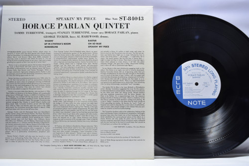 Horace Parlan Quintet [호레이스 팔란] - Speakin&#039; My Piece - 중고 수입 오리지널 아날로그 LP