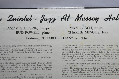 The Quintet ‎- Jazz At Massey Hall - 중고 수입 오리지널 아날로그 LP