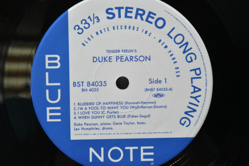 Duke Pearson [듀크 피어슨] - Tender Feelin&#039;s - 중고 수입 오리지널 아날로그 LP