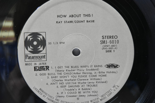 Kay Starr &amp; Count Basie [케이 스타, 카운트 베이시] ‎- How About This - 중고 수입 오리지널 아날로그 LP