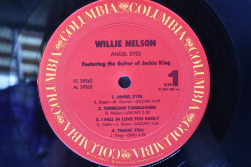 Willie Nelson Featuring the Guitar Of Jackie King [윌리 넬슨] - Angel Eyes ㅡ 중고 수입 오리지널 아날로그 LP