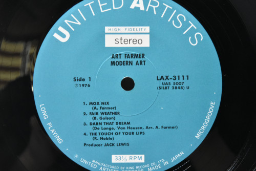 Art Farmer [아트 파머] ‎- Modern Art - 중고 수입 오리지널 아날로그 LP