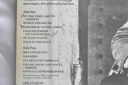 Glen Campbell [글렌 캠벨] - By The Time I Get To Phoenix ㅡ 중고 수입 오리지널 아날로그 LP