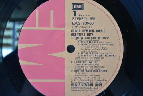 Olivia Newton John [올리비아 뉴튼 존] - Olivia Newton John&#039;s Greatest Hits ㅡ 중고 수입 오리지널 아날로그 LP