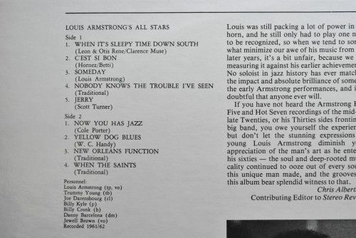 Louis Armstrong [루이 암스트롱] ‎- All Stars - 중고 수입 오리지널 아날로그 LP