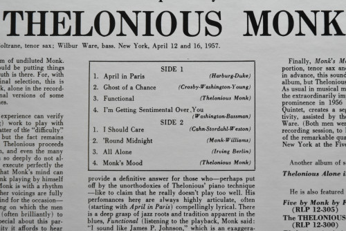 Thelonious Monk [델로니어스 몽크] ‎- Thelonious Himself - 중고 수입 오리지널 아날로그 LP