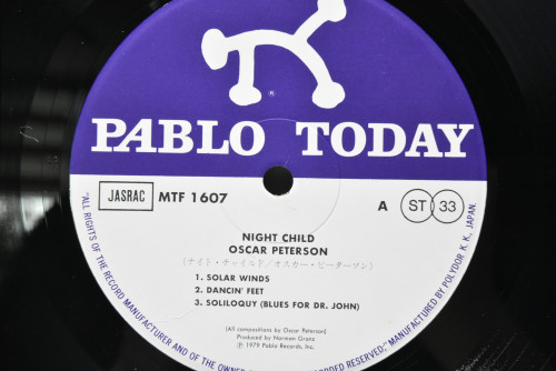 Oscar Peterson Quartet [오스카 피터슨] ‎- Night Child - 중고 수입 오리지널 아날로그 LP