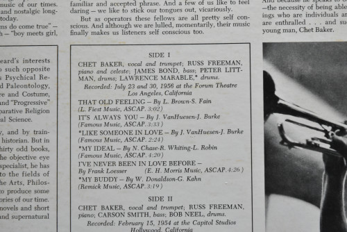 Chet Baker [쳇 베이커] ‎- Chet Baker Sings - 중고 수입 오리지널 아날로그 LP
