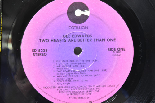 Dee Edwards - Two Hearts Are Better Than One ㅡ 중고 수입 오리지널 아날로그 LP