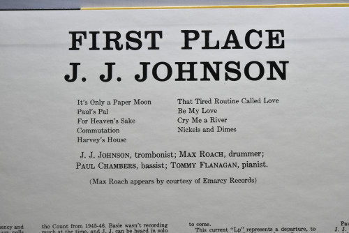 J.J. Johnson [제이제이 존슨] ‎- First Place - 중고 수입 오리지널 아날로그 LP