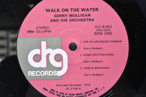 Gerry Mulligan And His Orchestra [게리 멀리건] ‎- Walk On The Water - 중고 수입 오리지널 아날로그 LP