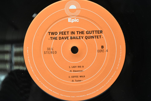 The Dave Bailey Quintet [데이브 베일리] ‎- 2 Feet In The Gutter - 중고 수입 오리지널 아날로그 LP