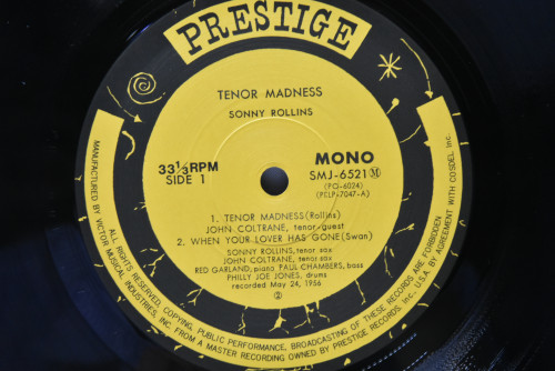 Sonny Rollins Quartet [소니 롤린스] ‎- Tenor Madness  - 중고 수입 오리지널 아날로그 LP