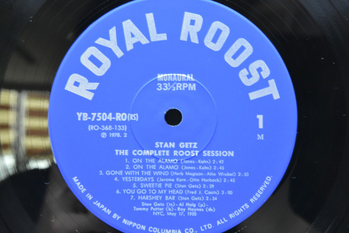 Stan Getz [스탄 게츠] ‎- The Complete Roost Session Split Kick  - 중고 수입 오리지널 아날로그 LP