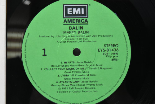 Marty Balin [마티 발린] - Balin ㅡ 중고 수입 오리지널 아날로그 LP
