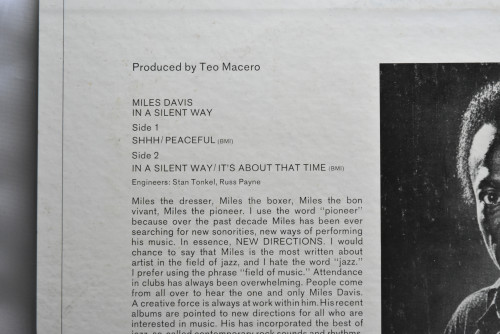 Miles Davis [마일스 데이비스] ‎- In A Silent Way - 중고 수입 오리지널 아날로그 LP