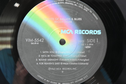 McCoy Tyner [맥코이 타이너] ‎- Nights Of Ballads &amp; Blues - 중고 수입 오리지널 아날로그 LP
