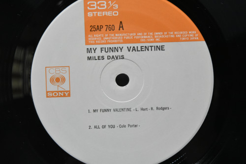 Miles Davis [마일스 데이비스] - My Funny Valentine-Miles Davis In Concert - 중고 수입 오리지널 아날로그 LP