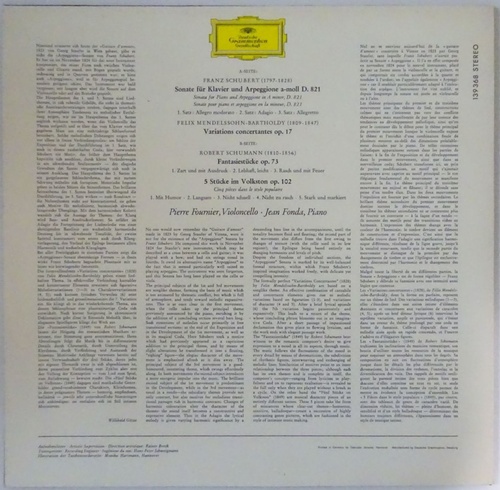 Schubert - Arpeggione Sonata 외 - Pierre Fournier