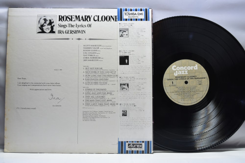 Rosemary Clooney [로즈마리 클루니] ‎- Rosemary Clooney Sings The Lyrics Of Ira Gershwin - 중고 수입 오리지널 아날로그 LP