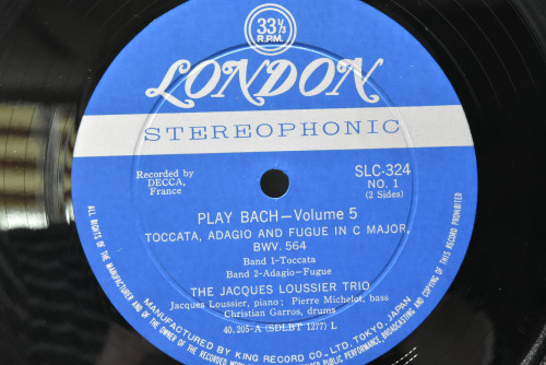 The Jacques Loussier Trio [자크 루시에] ‎- Play Bach 5 - 중고 수입 오리지널 아날로그 LP