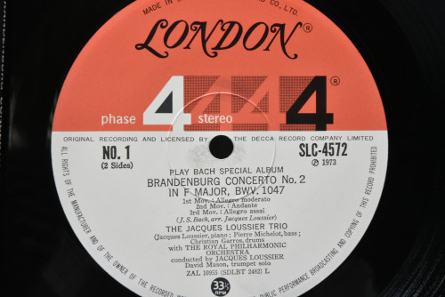 The Jacques Loussier Trio [자크 루시에] ‎- Play Bach Special Album - 중고 수입 오리지널 아날로그 LP
