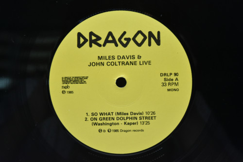 Miles Davis &amp; John Coltrane [마일스 데이비스, 존 콜트레인] ‎- Live In Stockholm 1960 - 중고 수입 오리지널 아날로그 LP