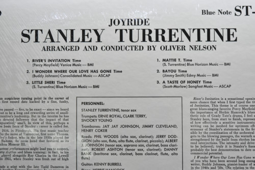 Stanley Turrentine  [스탠리 터렌타인] ‎- Joyride - 중고 수입 오리지널 아날로그 LP
