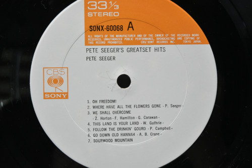 Pete Seeger  [피터 시거] - Pete&#039;s Greatest Hits ㅡ 중고 수입 오리지널 아날로그 LP