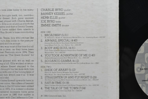 Charlie Byrd / Barney Kessel / Herb Ellis [찰리 버드, 바니 케셀, 허브 앨리스] ‎- Great Guitars At The Winery - 중고 수입 오리지널 아날로그 LP