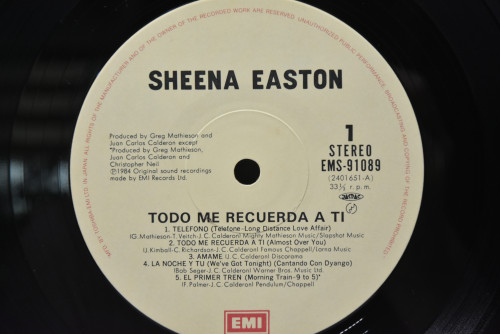 Sheena Easton [쉬나 이스턴] - Todo Me Recuerda A Ti ㅡ 중고 수입 오리지널 아날로그 LP