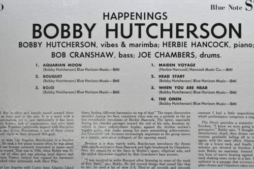 Bobby Hutcherson [바비 허처슨] ‎- Happenings - 중고 수입 오리지널 아날로그 LP