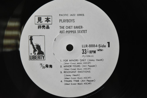 Chet Baker &amp; Art Pepper [쳇 베이커, 아트 페퍼] ‎- Playboys (PROMO) - 중고 수입 오리지널 아날로그 LP