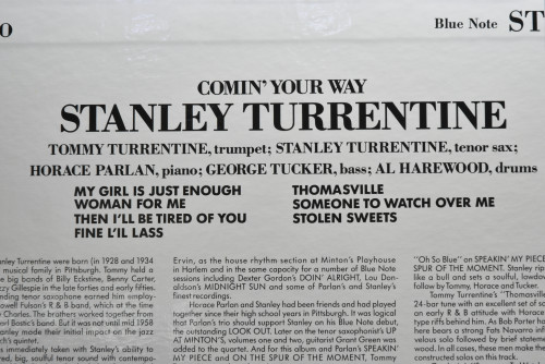 Stanley Turrentine [스탠리 터렌타인] ‎- Comin&#039; Your Way - 중고 수입 오리지널 아날로그 LP