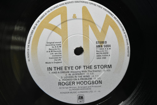 Roger Hodgson [로저 호손] - In The Eye Of The Storm ㅡ 중고 수입 오리지널 아날로그 LP
