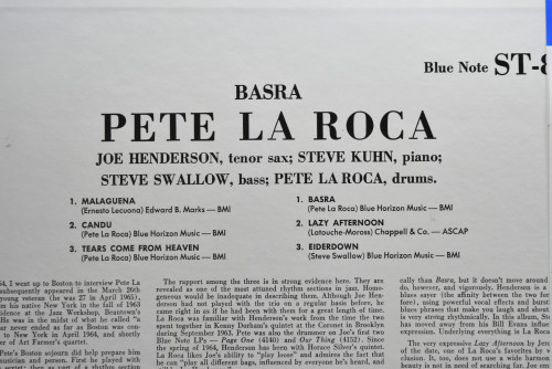 Pete La Roca [피트 라 로카] ‎- Basra - 중고 수입 오리지널 아날로그 LP