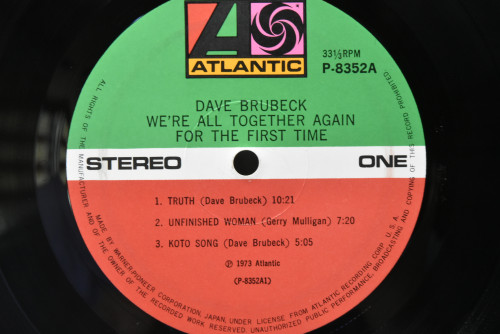 Dave Brubeck [데이브 브루벡] ‎- We&#039;re All Together Again For The First Time - 중고 수입 오리지널 아날로그 LP