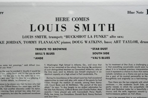 Louis Smith [루이 스미스] ‎- Here Comes Louis Smith (NO OPEN) - 중고 수입 오리지널 아날로그 LP