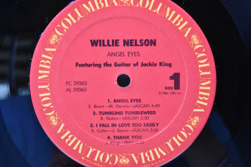 Willie Nelson Featuring the Guitar Of Jackie King [윌리 넬슨] - Angel Eyes ㅡ 중고 수입 오리지널 아날로그 LP