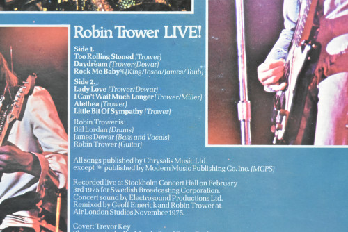 Robin Trower [로빈 트로워] - Robin Trower Live! ㅡ 중고 수입 오리지널 아날로그 LP
