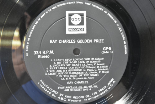 Ray Charles [레이 찰스] ‎- Golden Prize - 중고 수입 오리지널 아날로그 LP