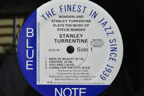 Stanley Turrentine ‎[스탠리 터렌타인] - Wonderland (Stanley Turrentine Plays The Music Of Stevie Wonder) - 중고 수입 오리지널 아날로그 LP