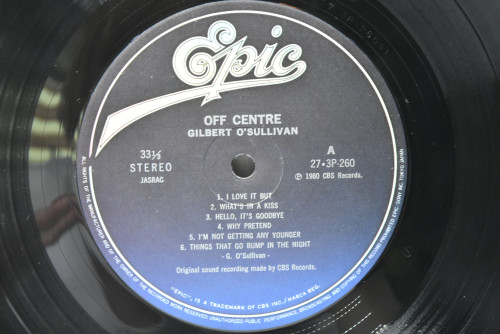 Gilbert O&#039;Sullivan [길버트 오 셜리반] ‎- Off Centre (Promo) - 중고 수입 오리지널 아날로그 LP