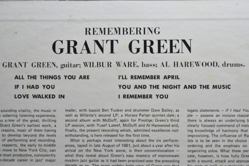 Grant Green [그랜트 그린] ‎- Remembering (KING) - 중고 수입 오리지널 아날로그 LP